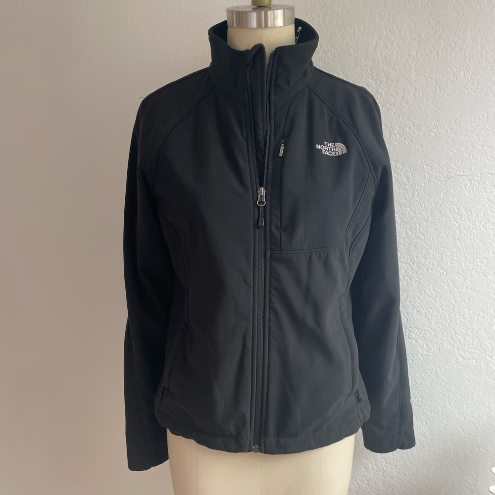 The North Face black soft shell jacket